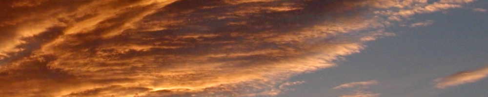 Fiery clouds at sunset